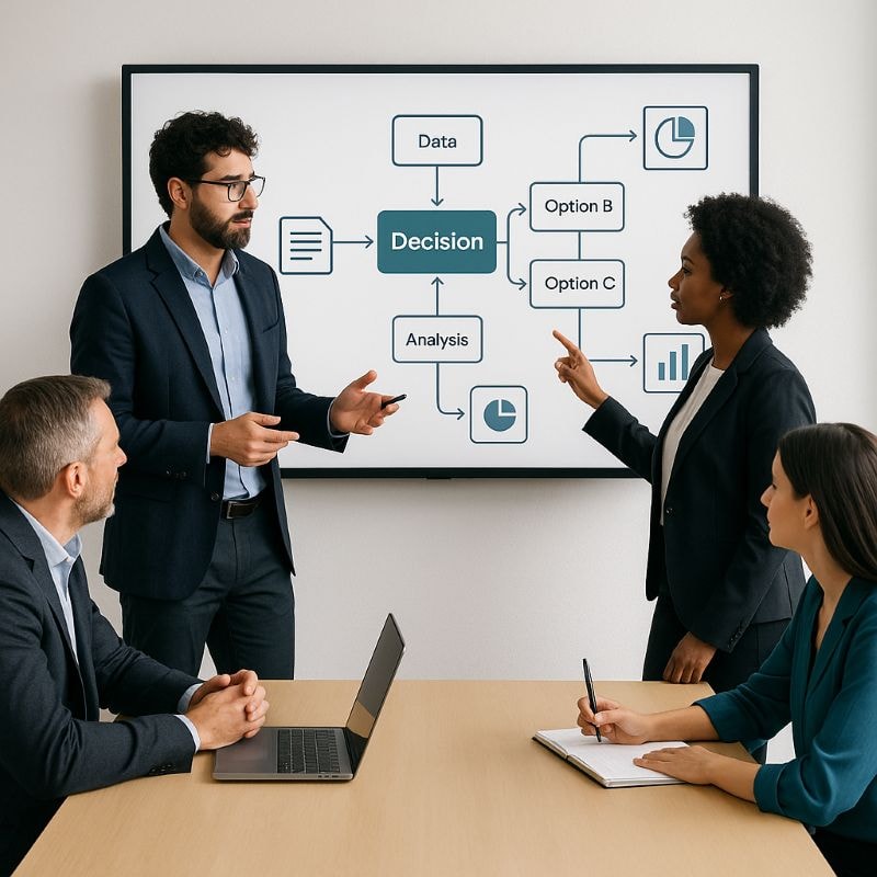 Collaborative data-driven decision process in action