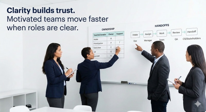 Motivated teams build trust through clear collaboration
