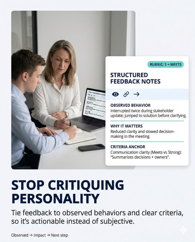Providing constructive feedback as part of teamwork evaluation criteria