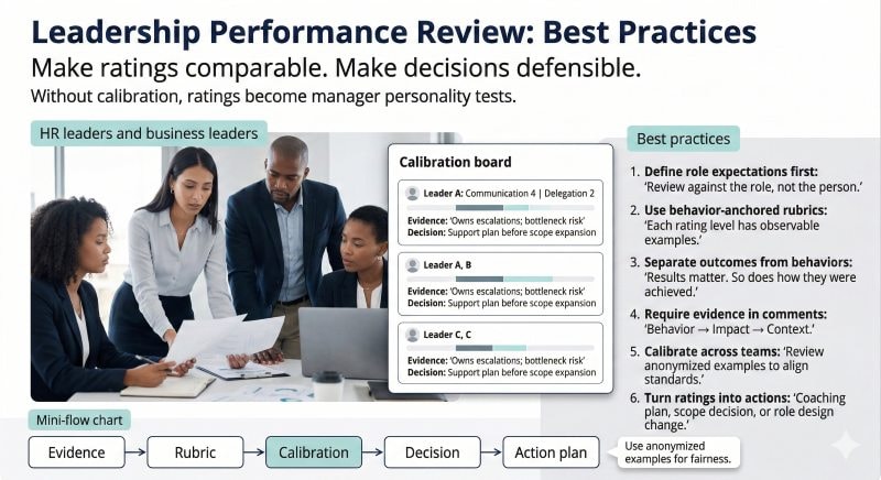 Best practices for leadership performance reviews in performance management