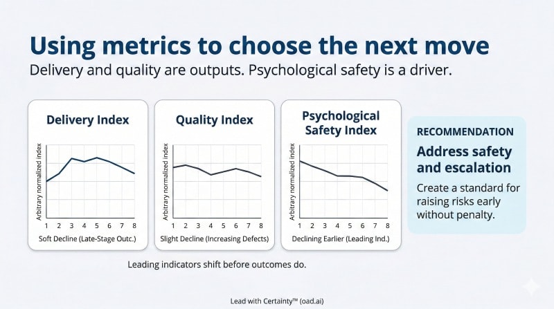 Using team performance metrics to make informed decisions