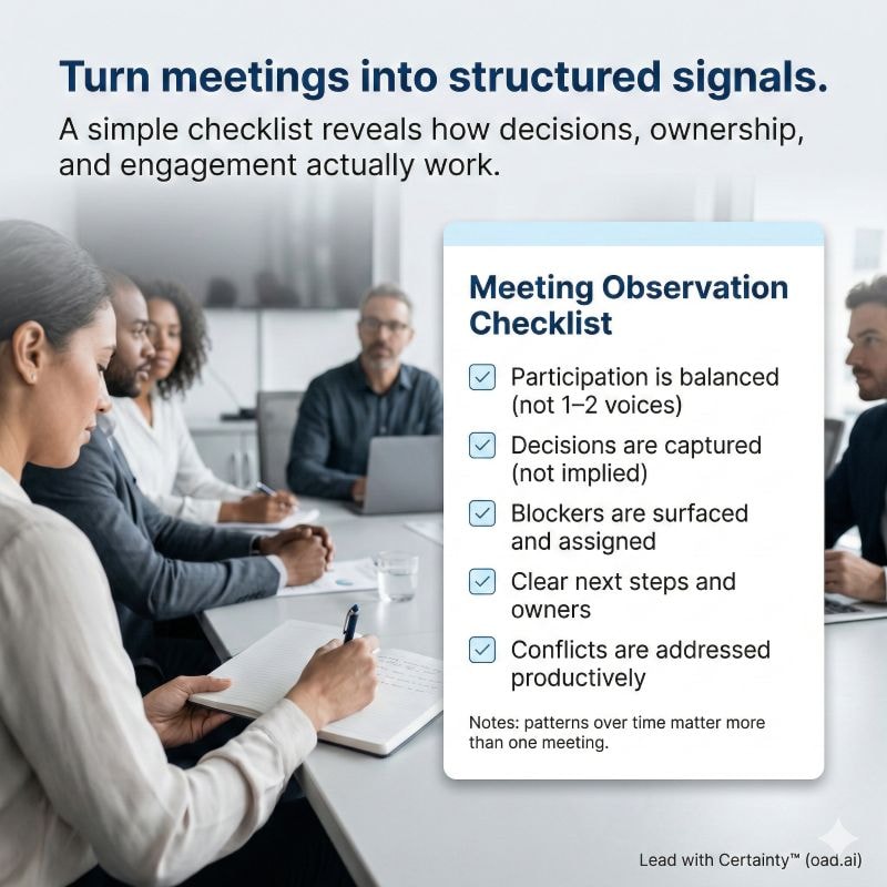 Observing meeting participation to measure team effectiveness