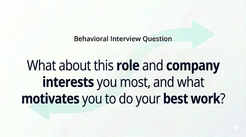 What about this role and company interests you most, and what motivates you to do your best work?