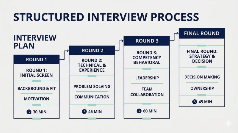 Structured interview process for a manager position