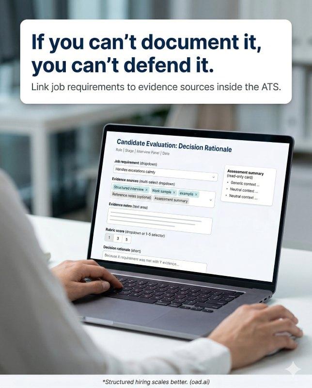 Documenting hiring decisions when incorporating personality assessments
