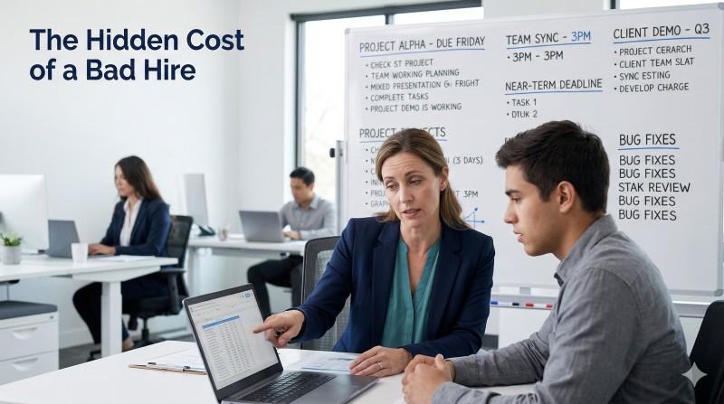 Cost of poor hiring decisions for mid-sized companies