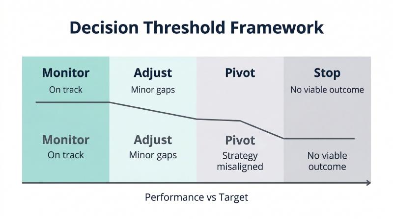 Framework for deciding when to pivot strategic initiatives