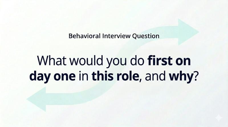 What would you do first on day one in this role, and why?