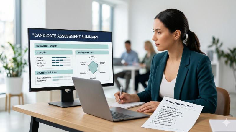 Behavioral assessment insights to support the hiring process for managers