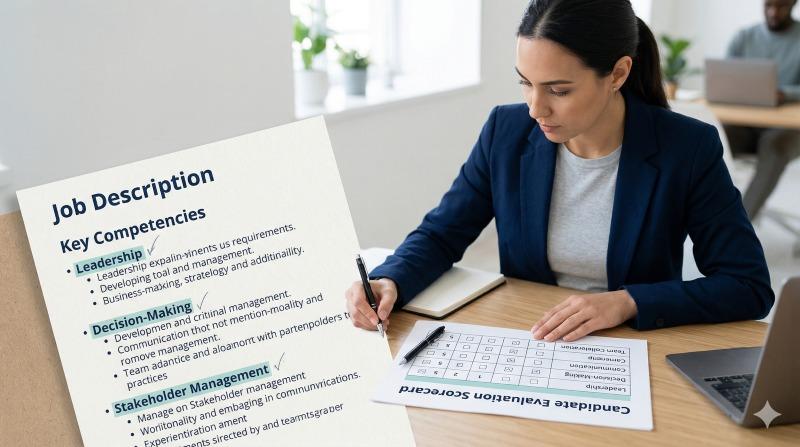 Mapping candidate’s skills to a management role using structured interview criteria