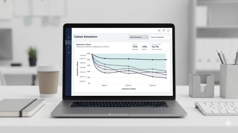 Product market fit retention cohorts for startup scaling
