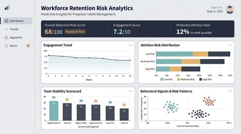 Retention risk signals using people analytics and behavioral patterns