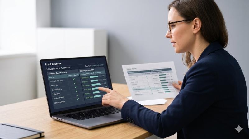 Using validated behavioral data as internal benchmarking measures for role-fit