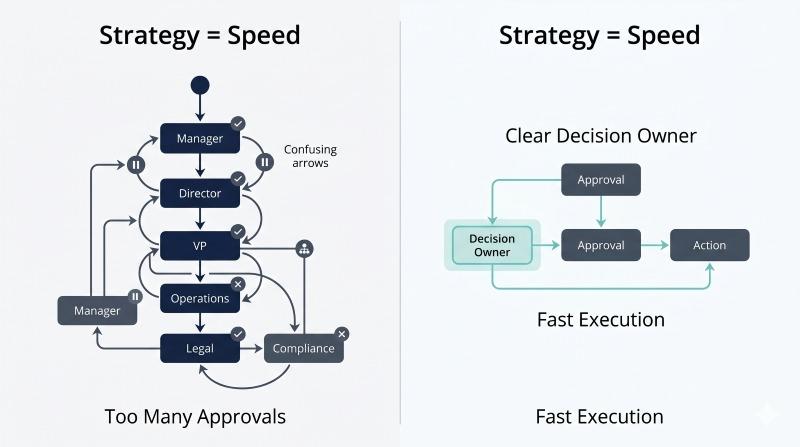 Align strategy with decision rights to reduce bottlenecks