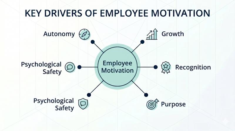 Key drivers to motivate employees and improve employee engagement