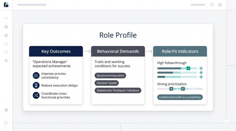 Role fit analysis using behavioral assessment data