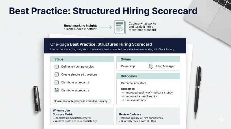 Best practices playbook for internal benchmarking in HR