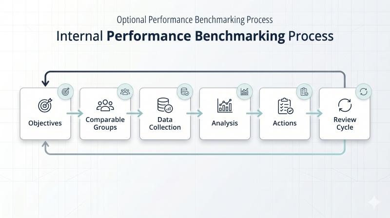 Benchmarking process for internal performance benchmarking in HR