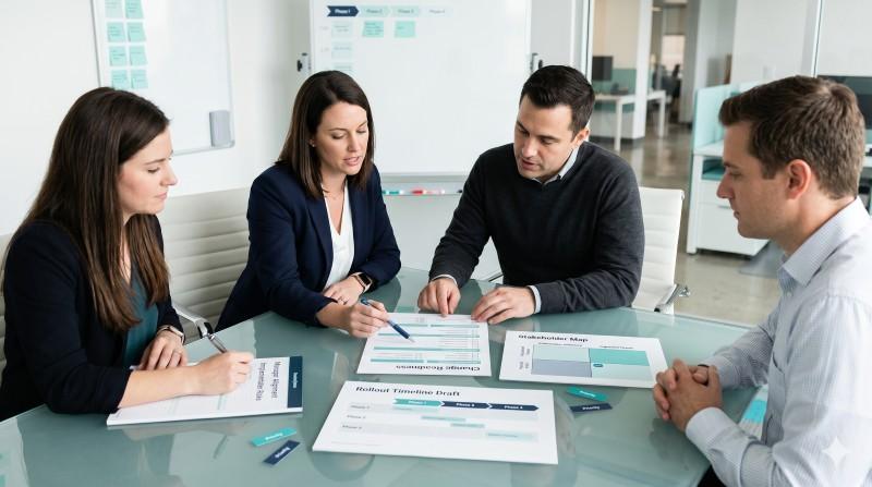 Change management plan kickoff for organizational change initiatives