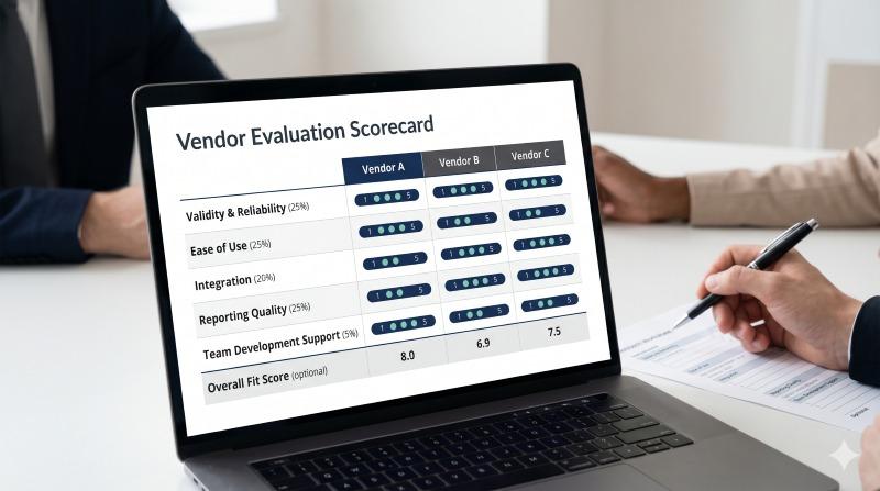 Vendor scorecard for choosing the right team assessment tool