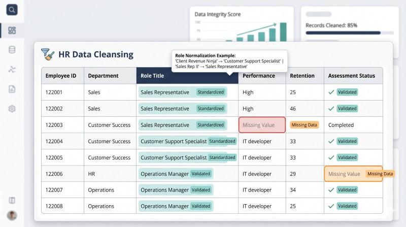 HR data cleansing for internal benchmarking and people analytics